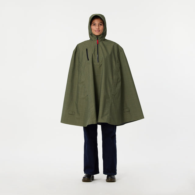 Cleverhood_Urbanaut Rain Cape Olive Glen Green