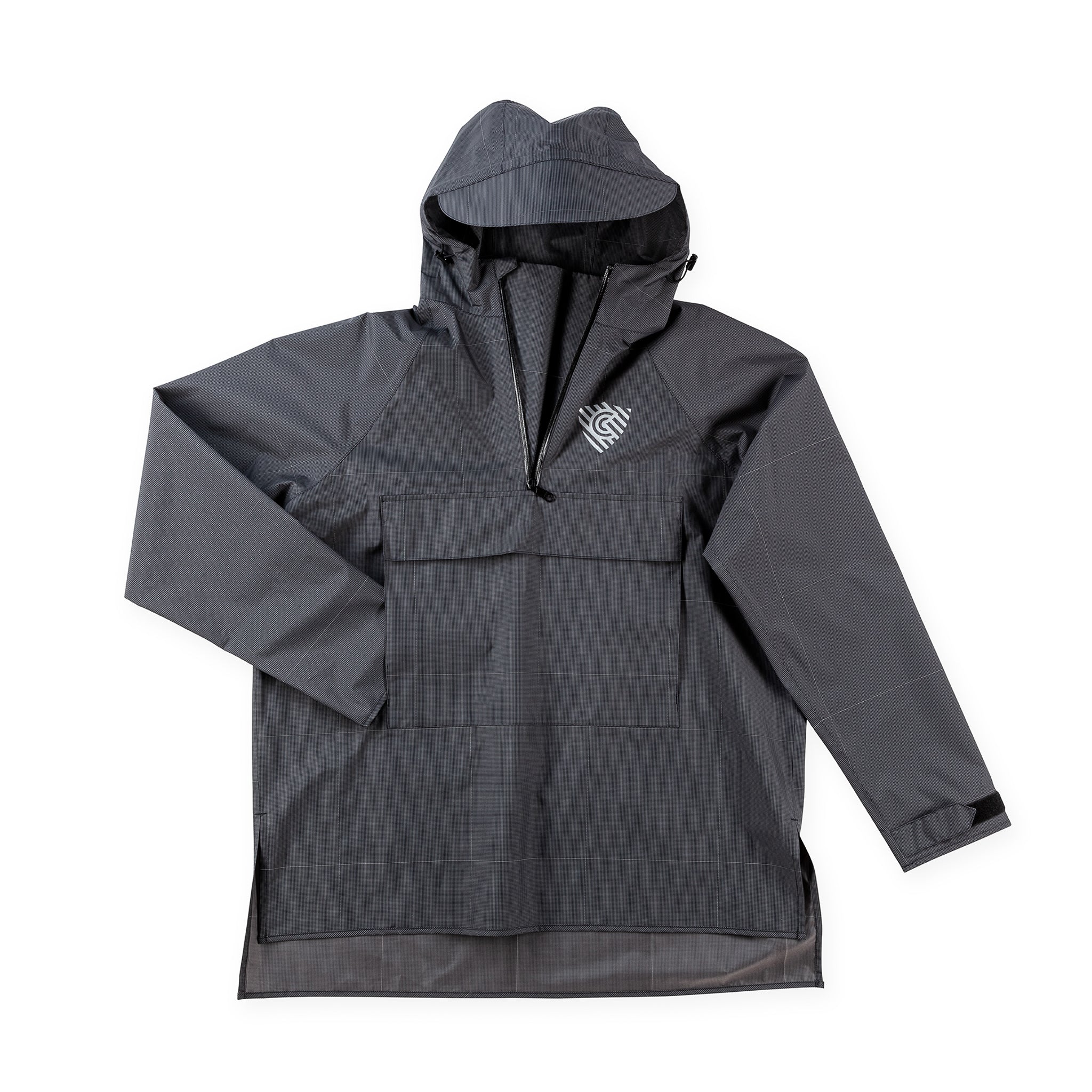 Black hooded anorak discount jacket